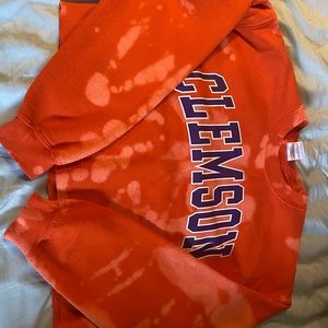 Cropped college hoodie